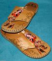 Via Blue Via Handcrafted Leather Sandals Pinup Cow