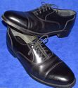 Vintage Men's Jarman Black Leather Cap Toe Oxfords