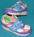 Girl's Velcro New Balance Tennis Shoes Size 10 Pur