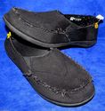 Spenco Siesta Slip-Ons Shoes Black Canvas Orthoped