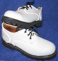 John Fluevog Vintage Safety Vogs White Steel Toes 