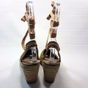 Bare Traps Size 7.5 Beaded Espadrilles Tan Satin A