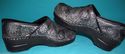 Women's Sanita Clogs Silver and Black Metallic Clo