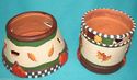 Debbie Mumm Jar Candle Holder Happy Harvest Turkey