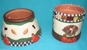 Debbie Mumm Jar Candle Holder Happy Harvest Turkey