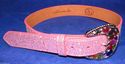 Cowgirl Pink Glitter Jeweled Belt Buckle Sparkle G