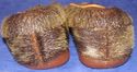 Vintage Real Fur Raven Wing Slippers Men's Size 9 