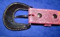 Cowgirl Pink Glitter Jeweled Belt Buckle Sparkle G