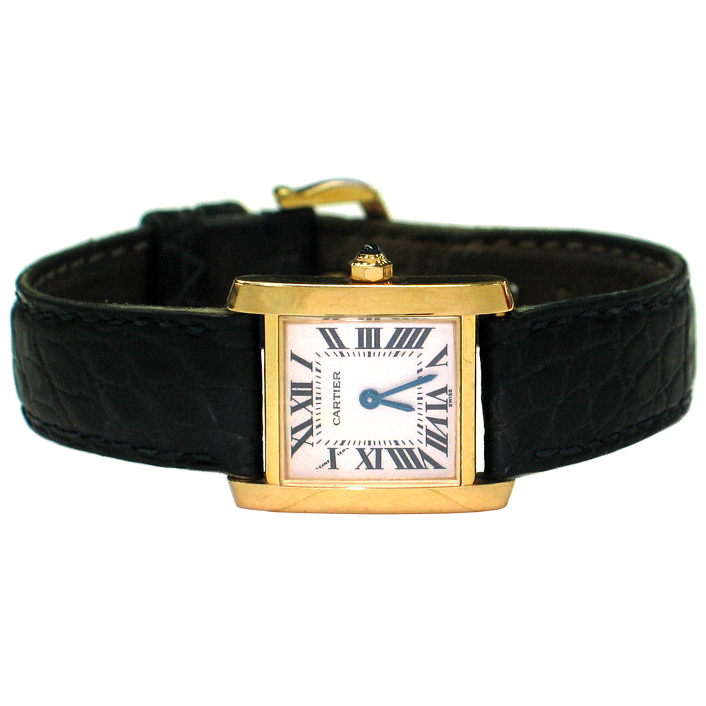 CARTIER 2385 18K Gold Ladies Swiss Made Water Resistant Wristwatch Pre ...