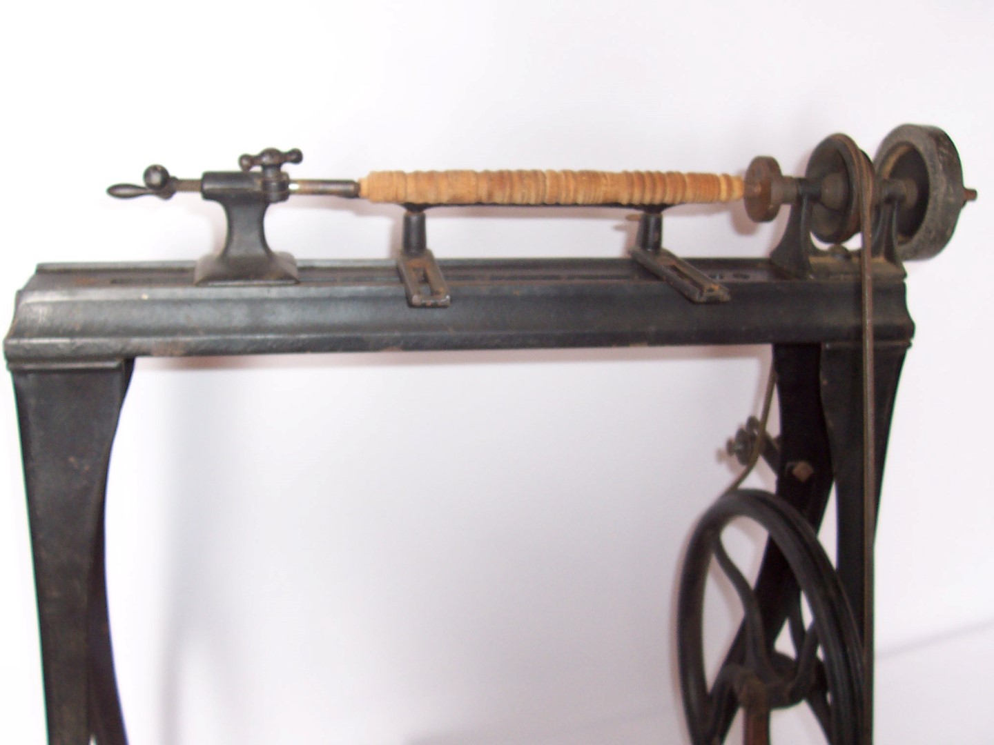 Millers Falls Antique Treadle Wood Lathe Goodell Improved 