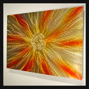 36 Metal ModernYellow Orange New Abstract Wall Art