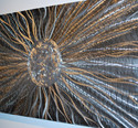 60" Long Metal Art graphic Modern Original Sculptu