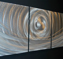 Metal Modern Abstract Silver Wall Art contemporary