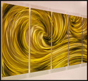 Golden Dance 64" Metal Modern Abstract Wall Art Pa