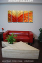 47" Metal Modern red yellow Abstract Wall Art Pain