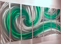 elegant METAL art painted green office modern Scul