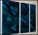 29" Metal Modern Blue Abstract New Signet Wall Art