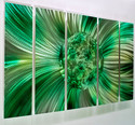 original classy abstract metal green painting art 