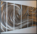 METAL new ART wave GRAPHIC ABSTRACT sea WALL DECOR