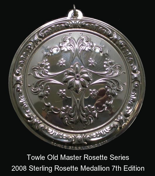 Christmas Rosette Sterling Ornament 2008 Towle Old