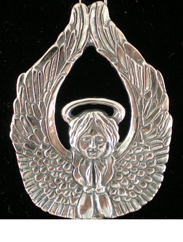 Praying Angel Sterling Christmas Ornament 2006 Hand & Hammer #3710 ...