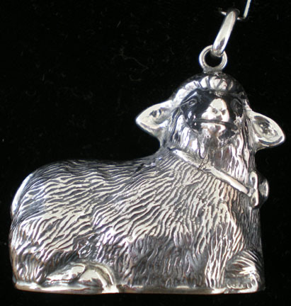 Lamb Sterling Silver Christmas Ornament Windsor Park #1410P , Sterling ...