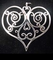 French Quarter Heart Sterling Ornament Pendant 198