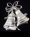 Silver Bells dated 1990 Sterling Christmas Ornamen