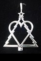 Heart Tree Sterling Christmas Ornament 1992 Hand &