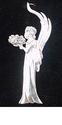 Angel with Flowers Sterling Christmas Ornament 199