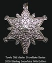 Towle Old Master Snowflake 2005 Sterling Christmas