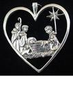 Heart of Christmas Nativity Sterling Ornament 1997