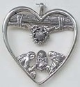 Heart of Christmas Sterling Ornament #2923 Hand & 