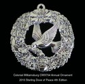 Dove of Peace Sterling Christmas Ornament 2010 Col