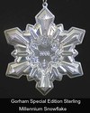 Sterling Ornament Gorham Snowflake 2000 Millennium