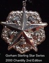 Gorham Stars Sterling Silver Christmas Ornaments C