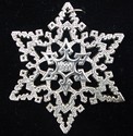 Snowflake Sterling Silver Christmas Ornament 1990 