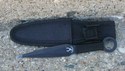 6-inch Black Carbon Steel Throwing Knife with Shea