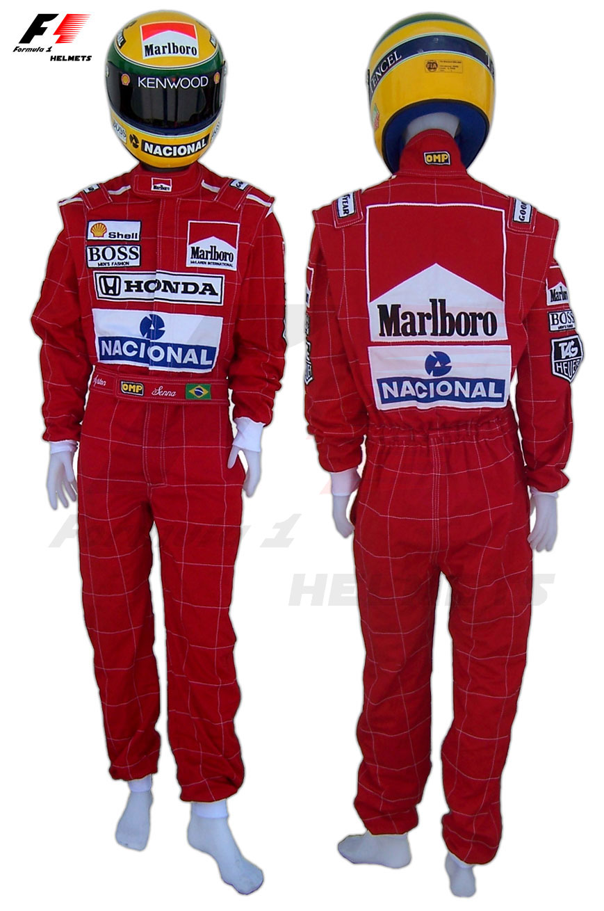 F1-helmets.net : Ayrton Senna 1991 RACING SUIT - FORMULA 1