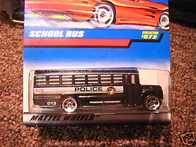 The Collector Toy Shop : Hot Wheels #72 Police school Bus, Card ERROR ...