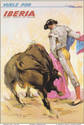 POSTCARD IBERIA AIRLINES AD. BULL FIGHTING NMH NEW