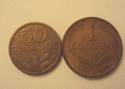 COINS 50 CENTAVOS 1970 / 1 ESCUDO 1971 PORTUGAL MI