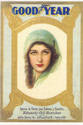 POSTCARD GOOD YEAR WOMAN TAILER VALENCIA NMH