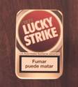 LUCKY STRIKE GRAY METALLIC TIN / EMPTY FROM SPAIN 