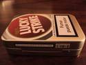 LUCKY STRIKE GRAY METALLIC TIN / EMPTY FROM SPAIN 