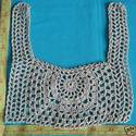 Fabric Applique, VNeck, Neckline motif, Crochet Ra