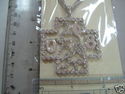 RHINESTONE PENDANT/CHARM NECKLACE W METAL CHAIN