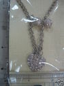 RHINESTONE PENDANT/CHARM NECKLACE W METAL CHAIN