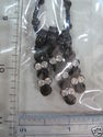 RHINESTONE PENDANT/CHARM NECKLACE W PLASTIC BEADS
