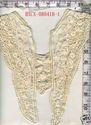 Fabric Applique, VNeck, Neckline motif, Beige Croc